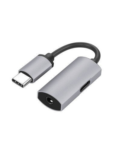 CONVERSOR TYPE-C A JACK 3.5MM  AUDIO GRIS PN:...