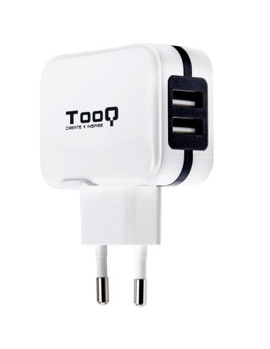 CARGADOR  5V ENCHUFE 2 X TOOQ  17W BLANCO PN:...