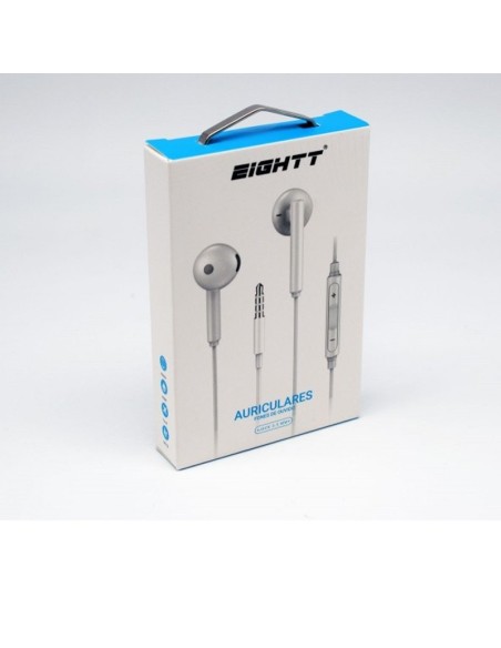 AURI + MIC 3.5MM 1  M EIGHTT   BLANCO PN: EAUR-HU EAN: 8425402168486