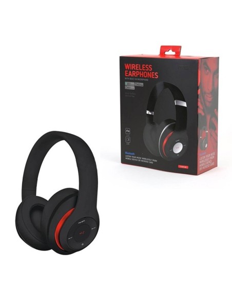 AURI + MIC BT FREESTYLE OMEGA  FH0916 NEGRO Y ROJO PN: FH0916B EAN: 5907595436816