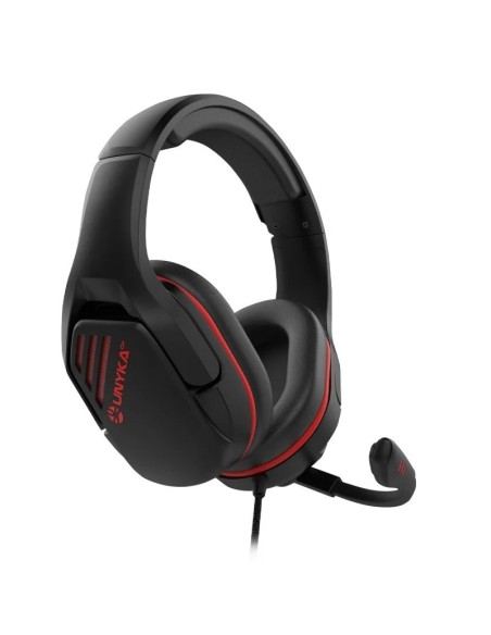 AURI + MIC 3.5MM UNYKA NOVA     CABLE 2M CASCO NEGRO GAMING PN: UK554002 EAN: 6974560220090