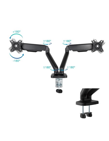 SOPORTE MESA VESA 17-32" 2 MON ITORES TOOQ PN: DB5132TNR-B EAN: 8433281013711
