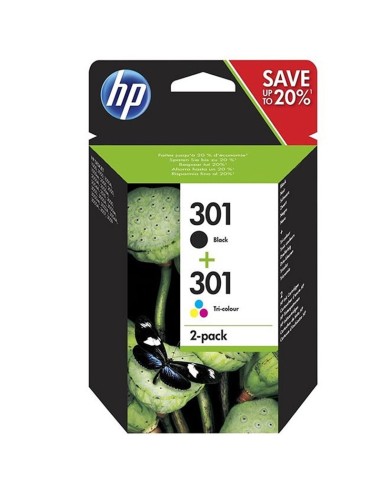 CARTUCHO HP N9J72AE N301 PACK  NEGRO + TRICOLOR...