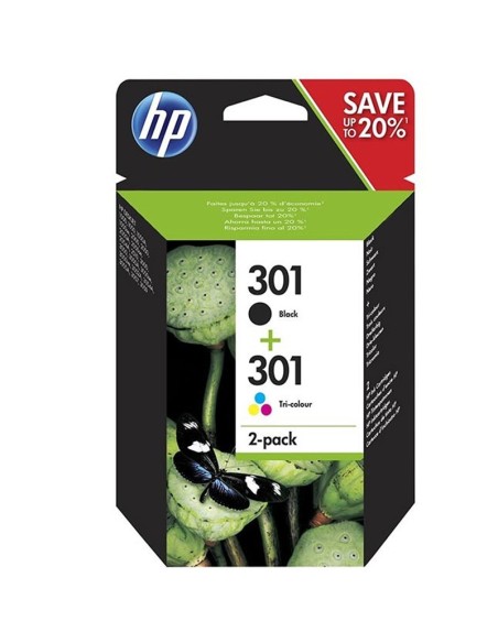 CARTUCHO HP N9J72AE N301 PACK  NEGRO + TRICOLOR PN: N9J72AE EAN: 889894508898