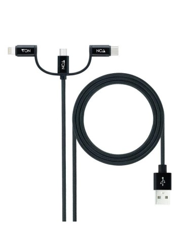 KIT CABLE 3 EN 1 USB A TYPE-C  / MICRO...