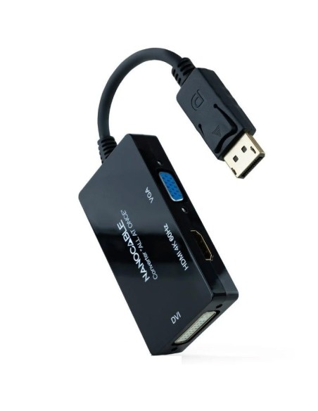 CONVERSOR DISPLAY PORT A HDMI  H, DVI H, VGA H NEGRO 20CM PN: 10.16.3301-ALL EAN: 8433281013032