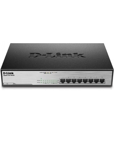 SWITCH GIGA  8PTOS DLINK       DGS-1008MP POE...