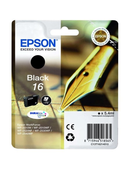CARTUCHO EPSON T162140 NEGRO PN: C13T162140 EAN: 8715946624884