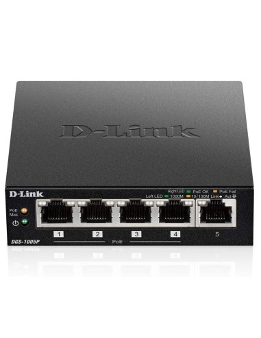 SWITCH GIGA  5PTOS DLINK       DGS-1005P POE...