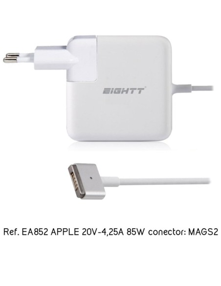 ALIMENTADOR PORT.  85W EIGHTT  ESPECIFICO APPLE PN: EA852 EAN: 8425402171042