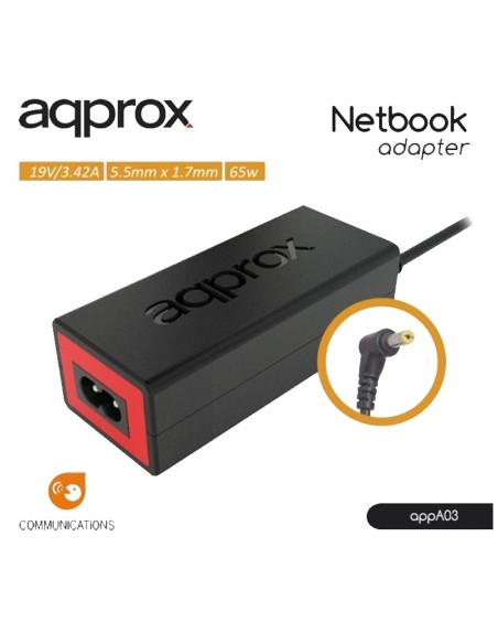 ALIMENTADOR PORT.  65W APPROX  ESPECIFICO ACER PN: APPA03 EAN: 8435099522201