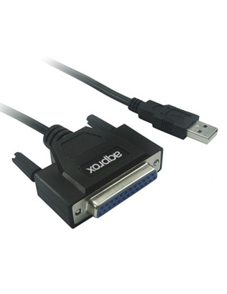ADAPT. USB A PARALELO DB25     NEGRO APPROX PN: APPC26 EAN: 8435099521020