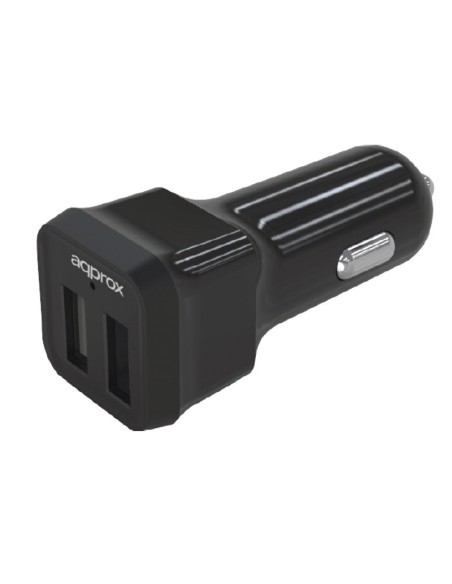 CARGADOR  5V COCHE 2X USB 2.4A  NEGRO PN: APPUSBCAR24B EAN: 8435099526070