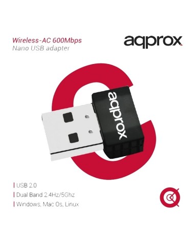 WIRELESS USB  600MPBS APPROX   NANO AC USB 2.0...