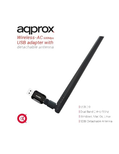 ANTENA 20DBM USB  600MPBS APPR OX DESMONTABLE...