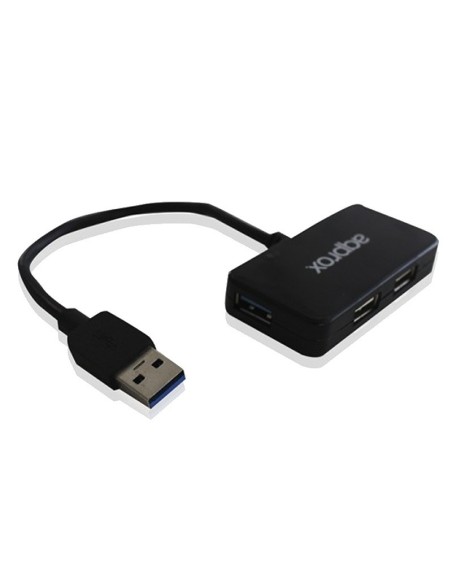HUB 4 PTOS 3 X USB 2.0 + 1 USB 3.0 APPROX NEGRO PN: APPHT7B EAN: 8435099520900