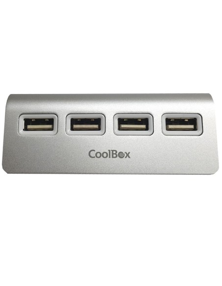 HUB 4 PTOS USB 2.0 COOLBOX ALU -2 PN: HUBCOO4ALU2 EAN: 8436556141829