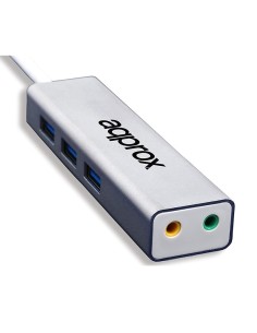 TARJ. SONIDO USB + HUB 3X USB  3.0 PN: APPUSB51HUB EAN:...