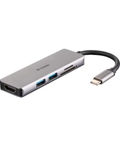 MINI DOCK  5 EN 1 2X USB 3.0/S D/HDMI 4K HUB-M530 DLINK...
