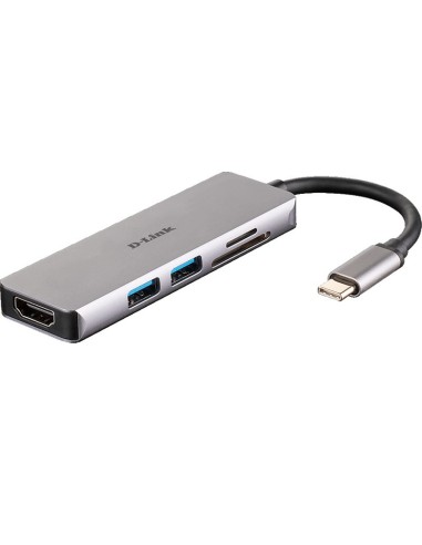 MINI DOCK  5 EN 1 2X USB 3.0/S D/HDMI 4K...