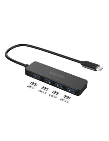 HUB 4 PTOS 4 X USB 3.0 TIPO A  TIPO C A TIPO A APPROX PN: APPC54 EAN: 8435099531395