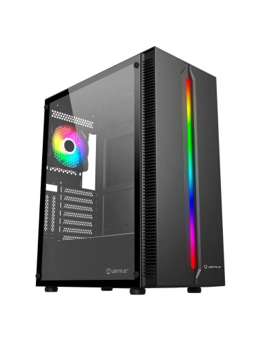 CAJA GAMING ARMOR LUMINA 205B  NEGRA SIN FUENTE...