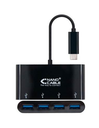HUB 4 PTOS USB TYPE A 3.0 CON  CONEXION TYPE-C...