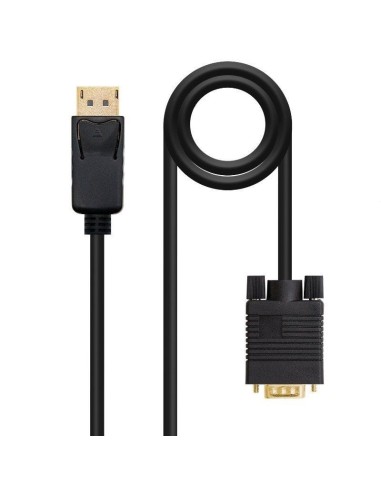 CABLE DP A VGA, DP/M-VGA/M 2M  NEGRO PN:...
