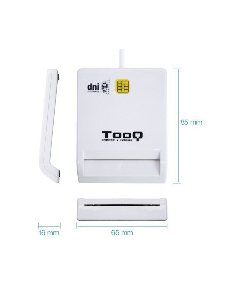 LECTOR EXT. TOOQ DNIE TQR-210W USB 2.0 BLANCO PN: TQR-210W EAN: 8433281008540