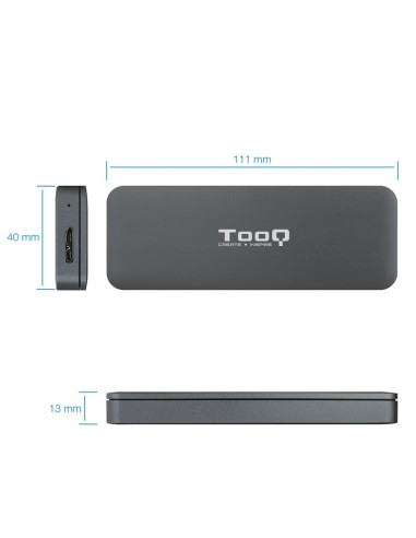 CAJA M.2      USB 3.1 TOOQ     NGFF GRIS PN:...