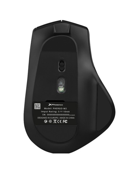 RATON WIRELESS PHOENIX ERGOM2  NEGRO RECARGABLE PN: PHERGO-M2 EAN: 8436583235683