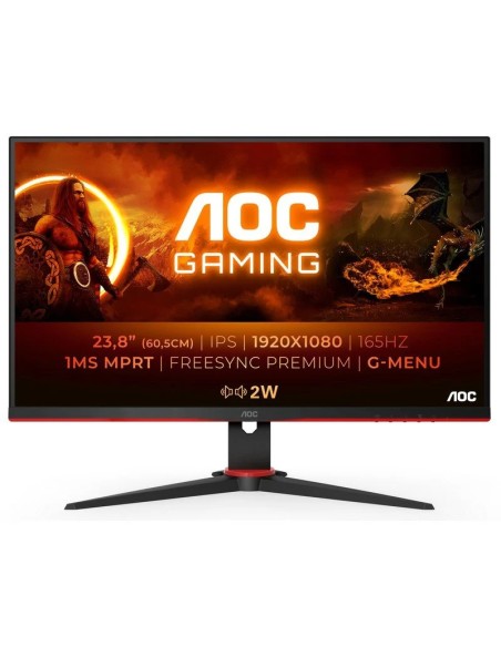 MONITOR 23.8" AOC LED 24G2SPAE IPS FHD PREMIUM NEGRO Y ROJO PN: 24G2SPAE/BK EAN: 4038986140553