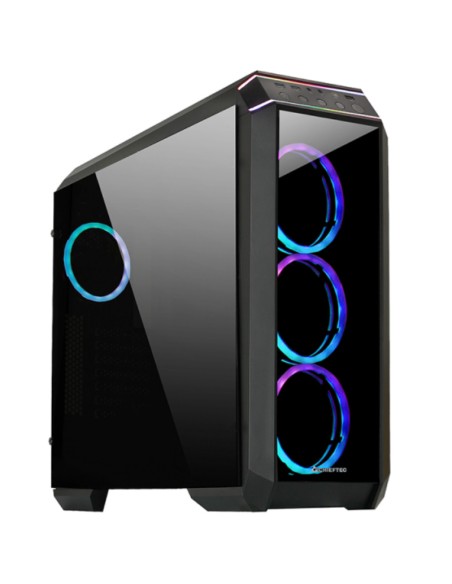 CAJA GAMING CHIEFTEC STALLION  II RGB NEGRO CRISTAL TEMPLADO PN: GP-02B-UC-OP EAN: 0753263078261