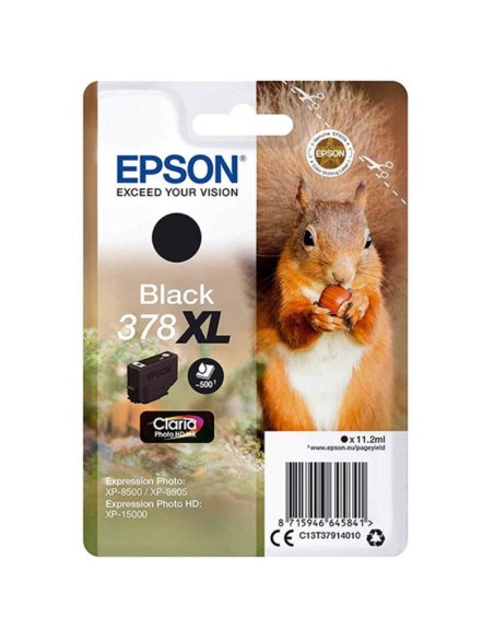 CARTUCHO EPSON 378 XL NEGRO PN: C13T37914010 EAN: 8715946645841