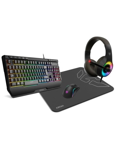 TECL+RAT+AURI+ALF USB KROM     RGB NEGRO PN:...