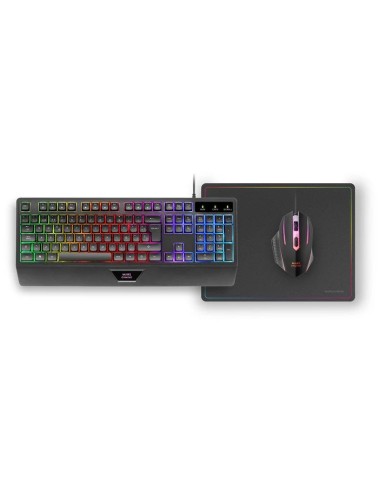 TECL+RAT+ALFOM MARS USB GAMING RGB MCP124 NEGRO...