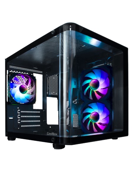 CAJA GAMING MATX GM100 COOLBOX ISION RGB NEGRA SIN FUENTE PN: COO-CHA-GM100-0 EAN: 8436556143106