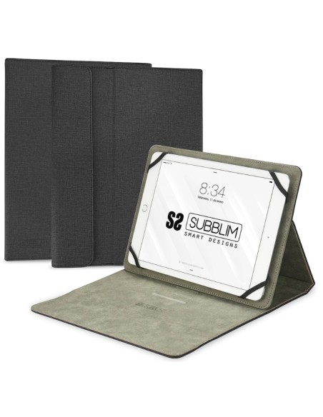 FUNDA 9.6"-11" SUBBLIM CLEVER  STAND NEGRO PN: SUB-CAT-1CT001 EAN: 8436586740795