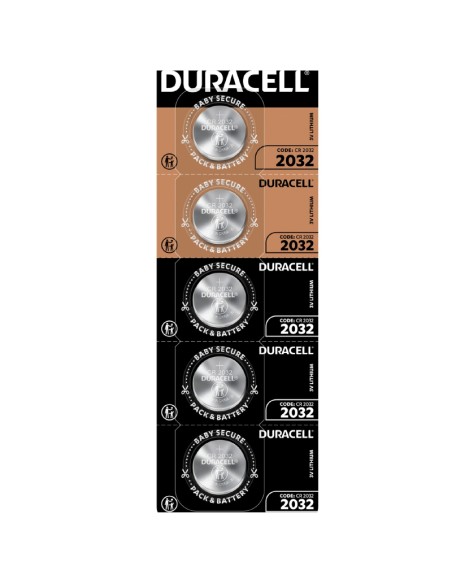 PILAS BOTON 3V 5 UNDS DURACELL CR2032 PN: CR2032 EAN: 5000394033122