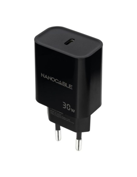 CARGADOR  5V ENCHUFE USB TYPE  C 30W NEGRO PN: 10.10.2010 EAN: 8433281015180