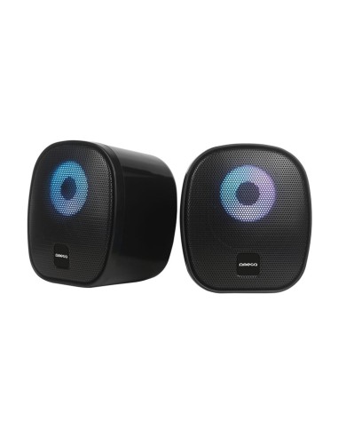 ALTAVOZ 2.0 OMEGA 0GG115 LED   6W RMS NEGRO PN:...