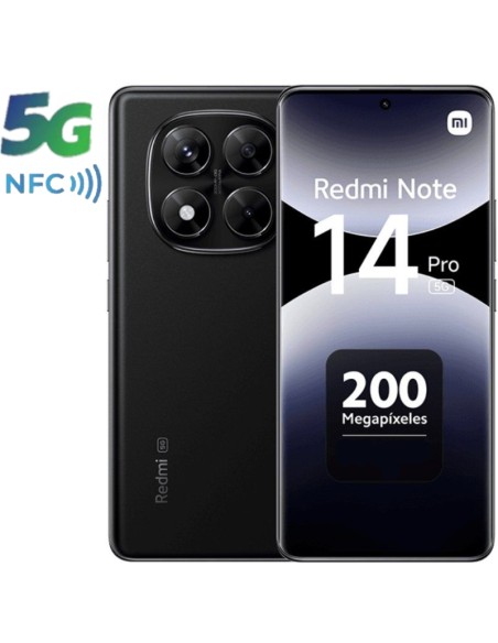 SMARTPHONE 6.6" XIAOMI REDMI   NOTE 14 PRO 8GB 256GB 5G NEGRO PN: MZB0I8BEU EAN: 6941812737118