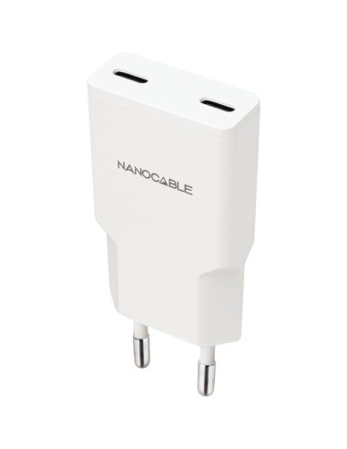 CARGADOR  5V ENCHUFE USB TYPE  C X2 NANOCABLE...