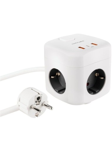 REGLETA 3 TOMAS NANO CABLE 2   USB, 1 USB TYPE...