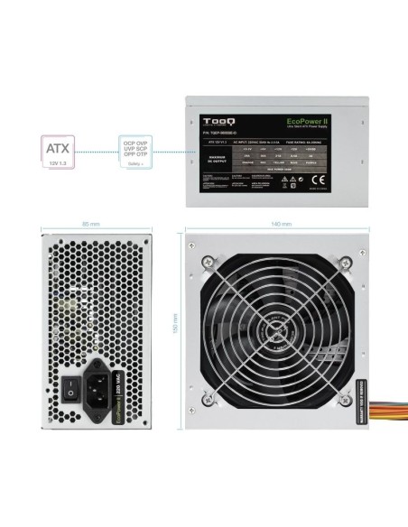 FUENTE  500W/    ATX TOOQ      TQEP-500SSE-O PN: TQEP-500SSE-O EAN: 8433281007192   